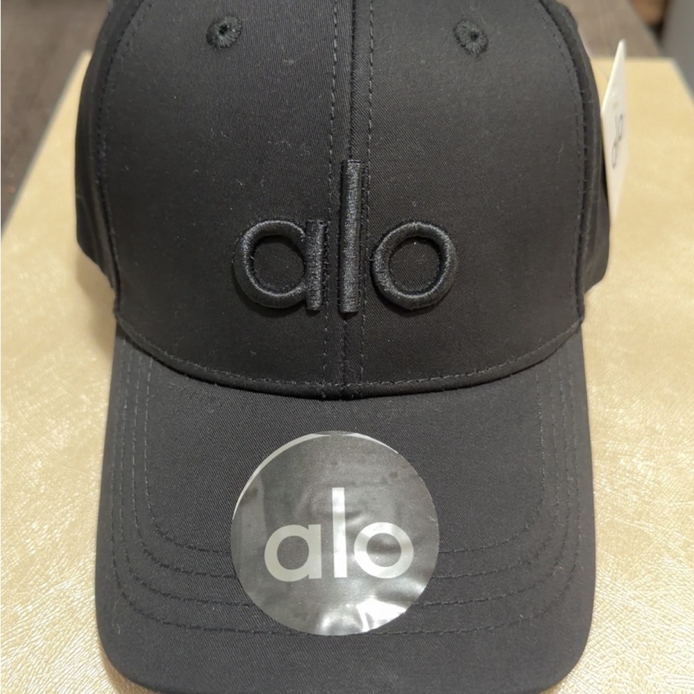 ALO Yoga Black Cap with Logo